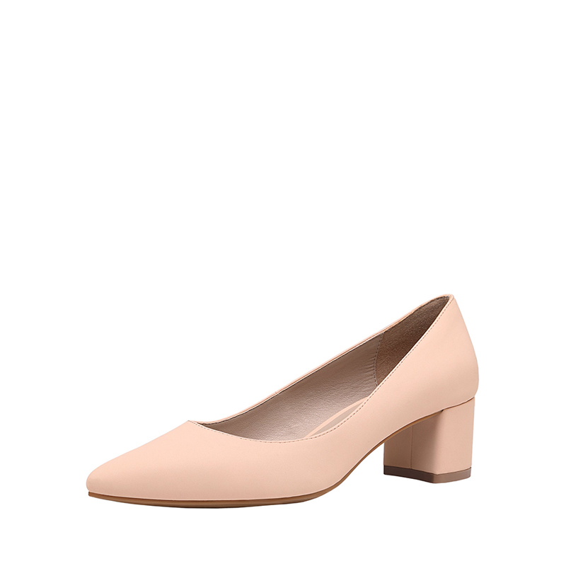 DREAM PAIRS Closed Toe Block Heel Pumps