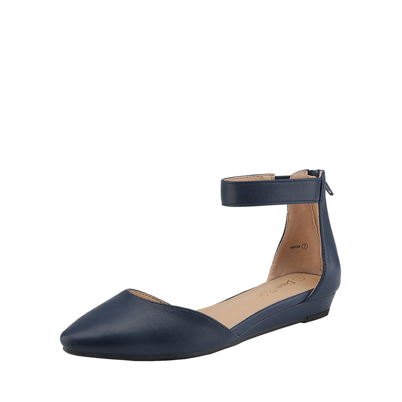 DREAM PAIRS Amiga Ankle Strap Flats Shoes