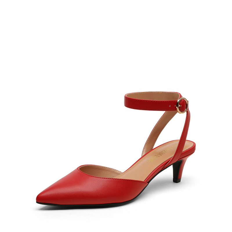 DREAM PAIRS Ankle Strap Low Heel Pumps — view 1