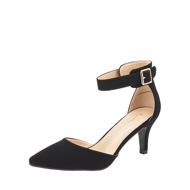 DREAM PAIRS Women's Low Heel Ankle Strap Pumps
