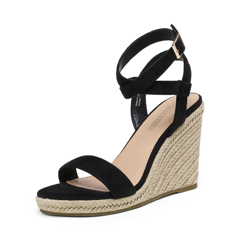 DREAM PAIRS Open Toe Espadrille Platform Wedge Sandals