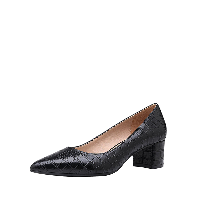 DREAM PAIRS Closed Toe Block Heel Pumps — view 1