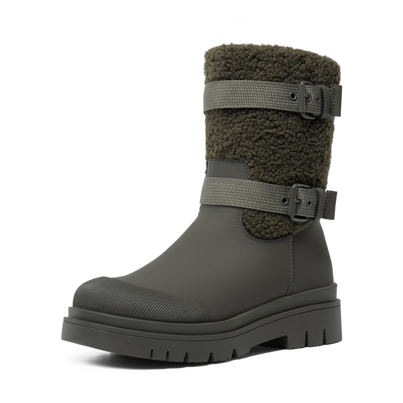 DREAM PAIRS Waterproof Fur Lining Mid Calf Snow Boots — view 1
