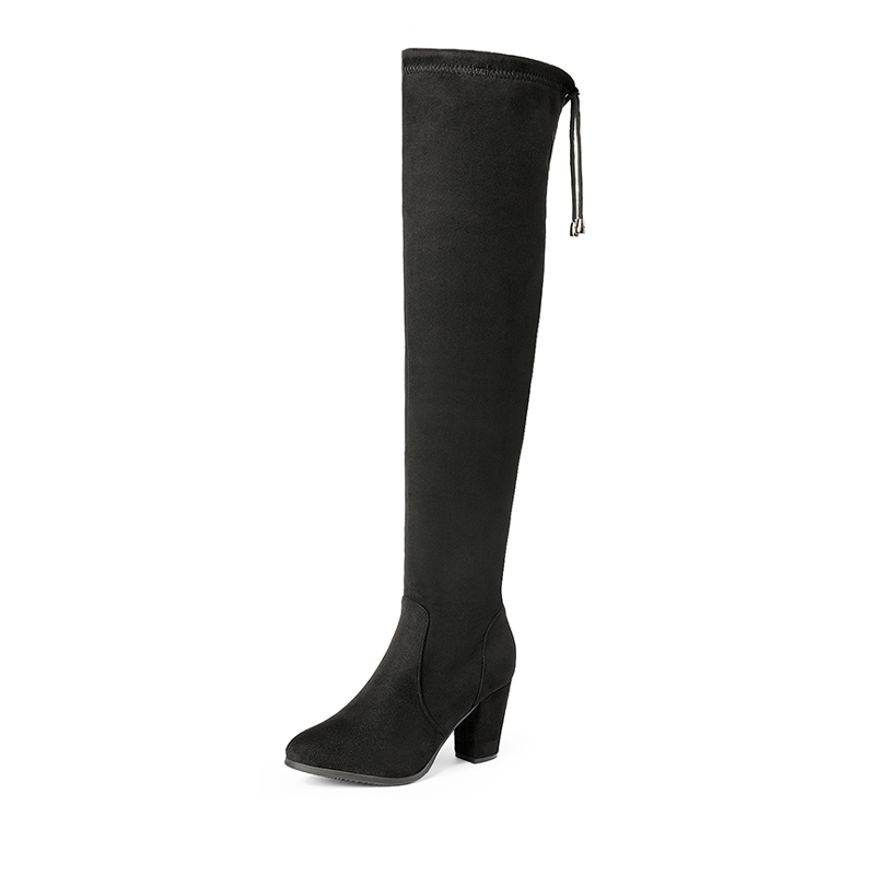 DREAM PAIRS Block Heel Over The Knee Boots — view 1