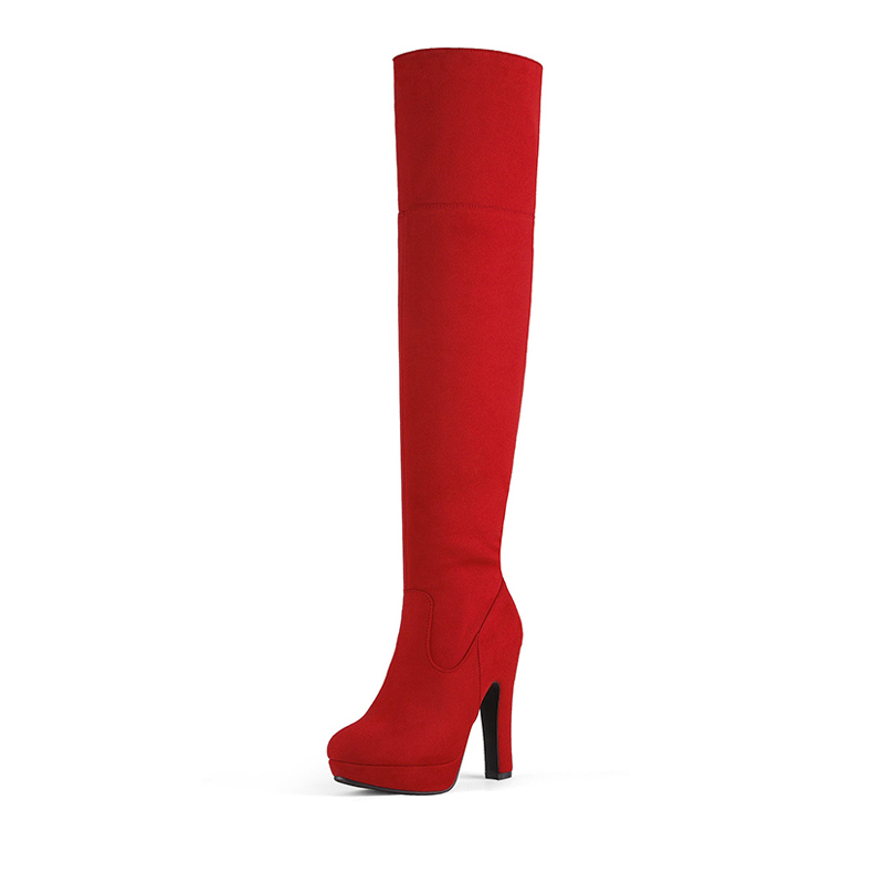 DREAM PAIRS Thigh High Chunky Platform Boots