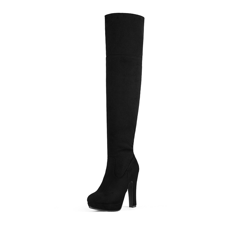 DREAM PAIRS Thigh High Chunky Platform Boots — view 1