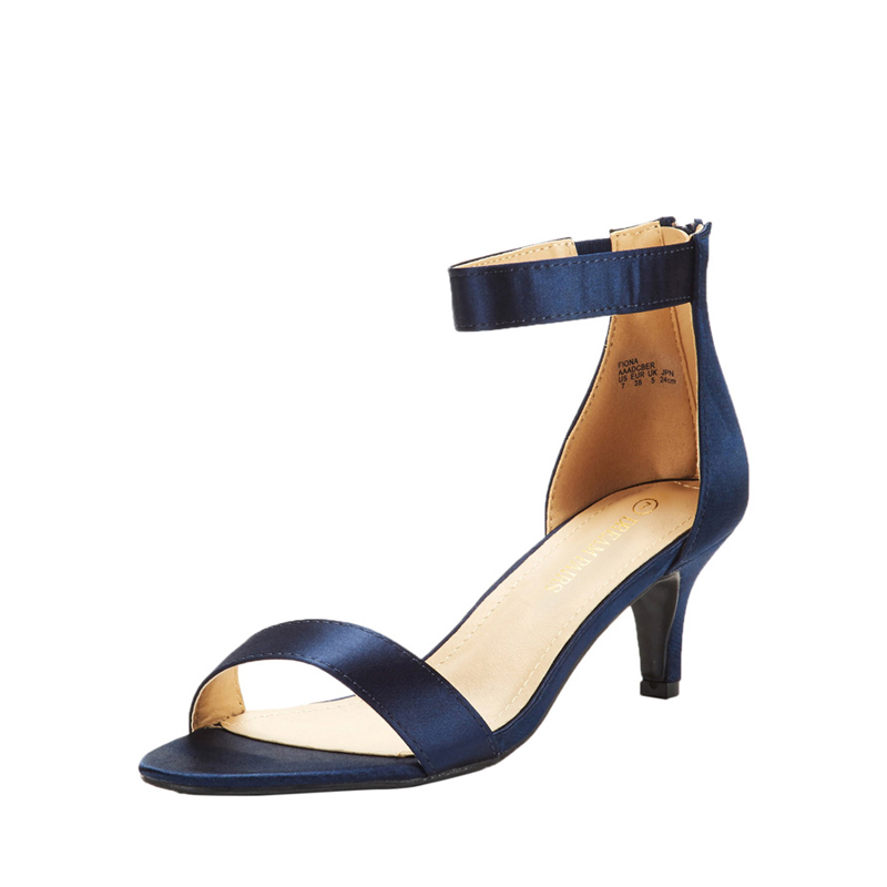 DREAM PAIRS Wide Width Open Toe Kitten Heel Sandals — view 1