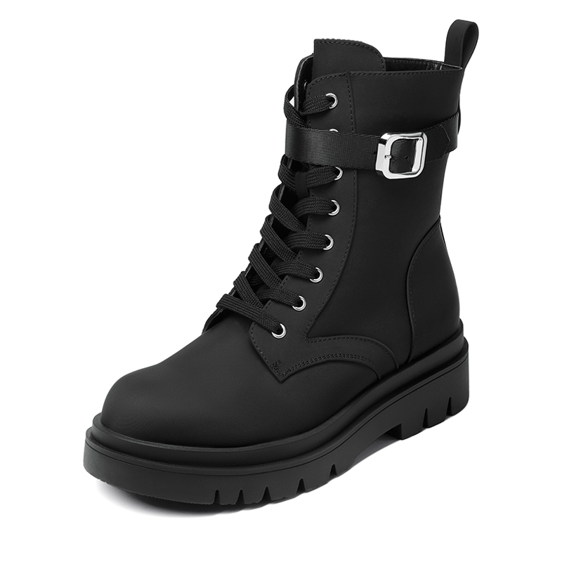 DREAM PAIRS Platform Lace Up Lug Sole Combat Boots — view 1