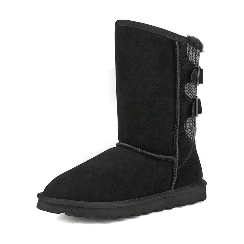 DREAM PAIRS  FuzzyChic Buckle  Fur Lined Non Slip Winter Boots