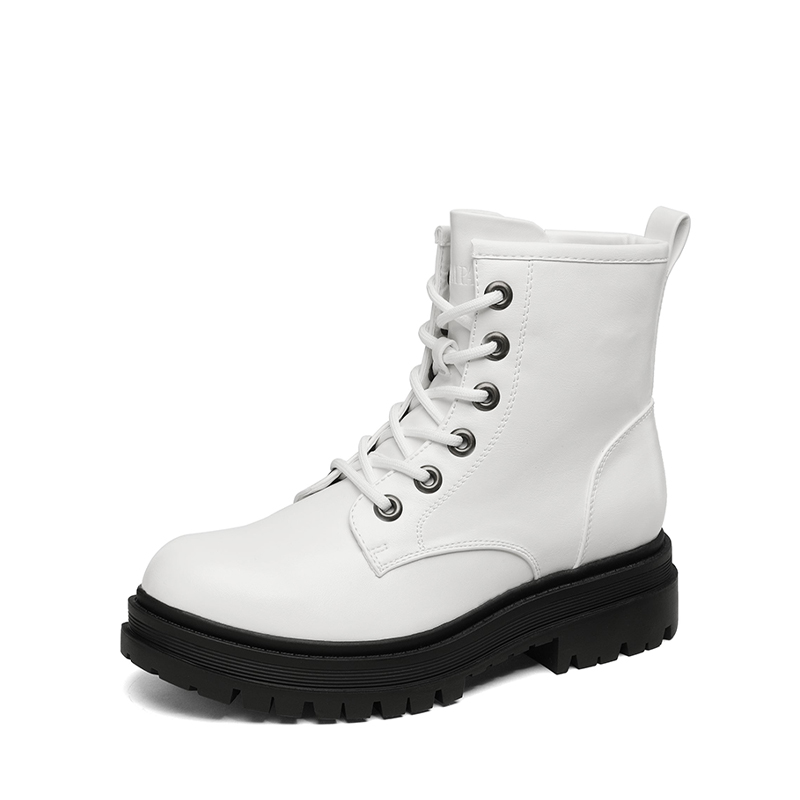 DREAM PAIRS Flat Lace Up Ankle Combat Boots