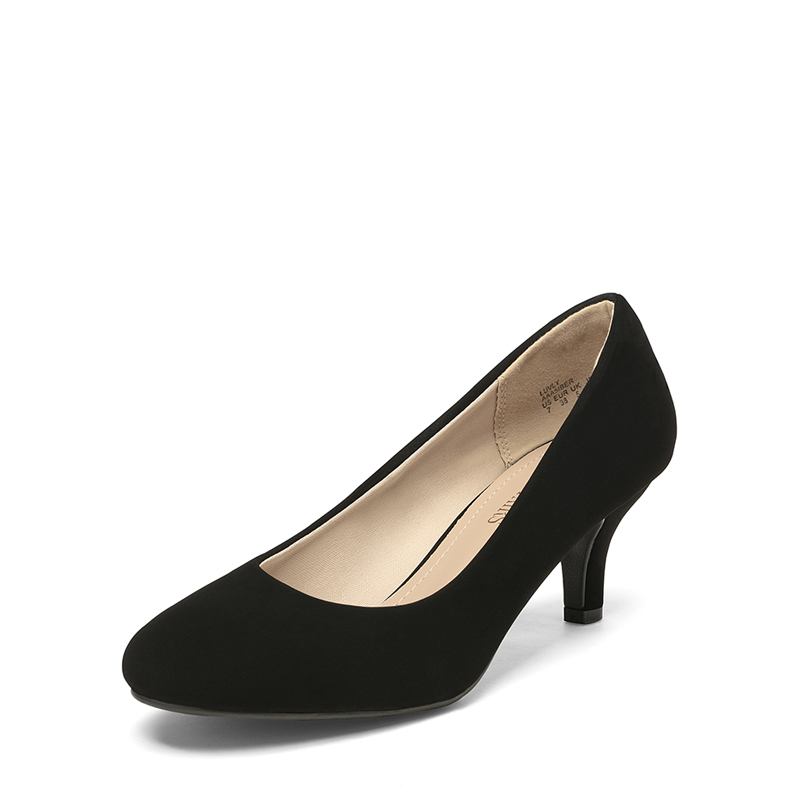 DREAM PAIRS Wide Width Comfy Round Toe Low Heel Pumps — view 1