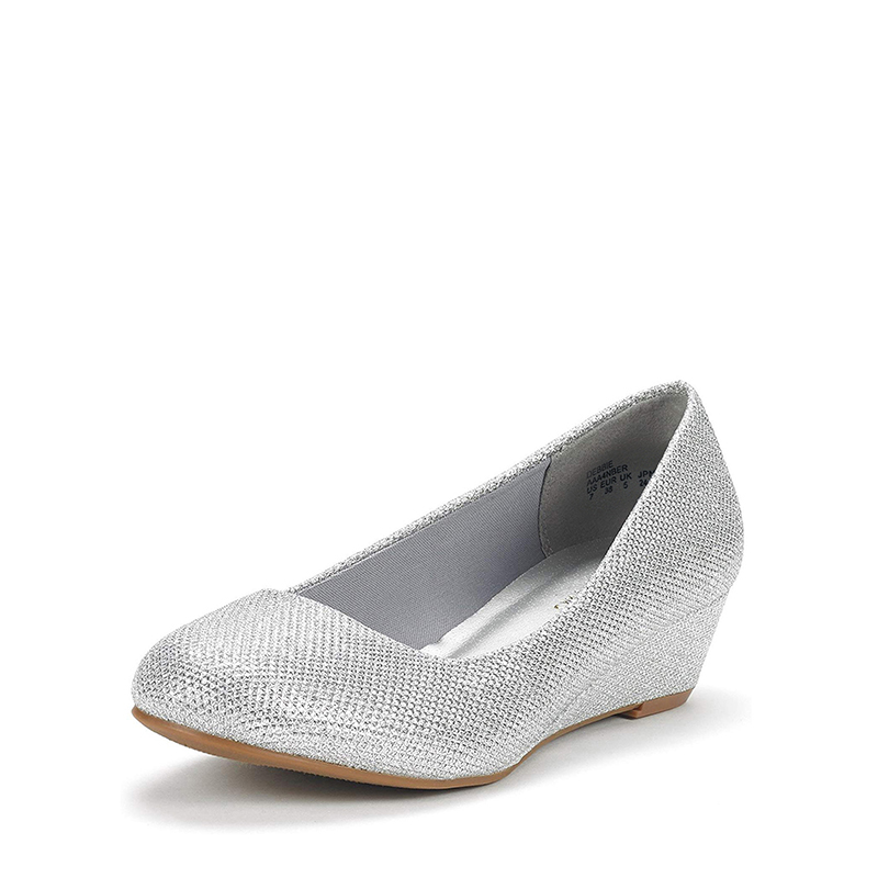 DREAM PAIRS Mid Wedge Heel Pump Shoes