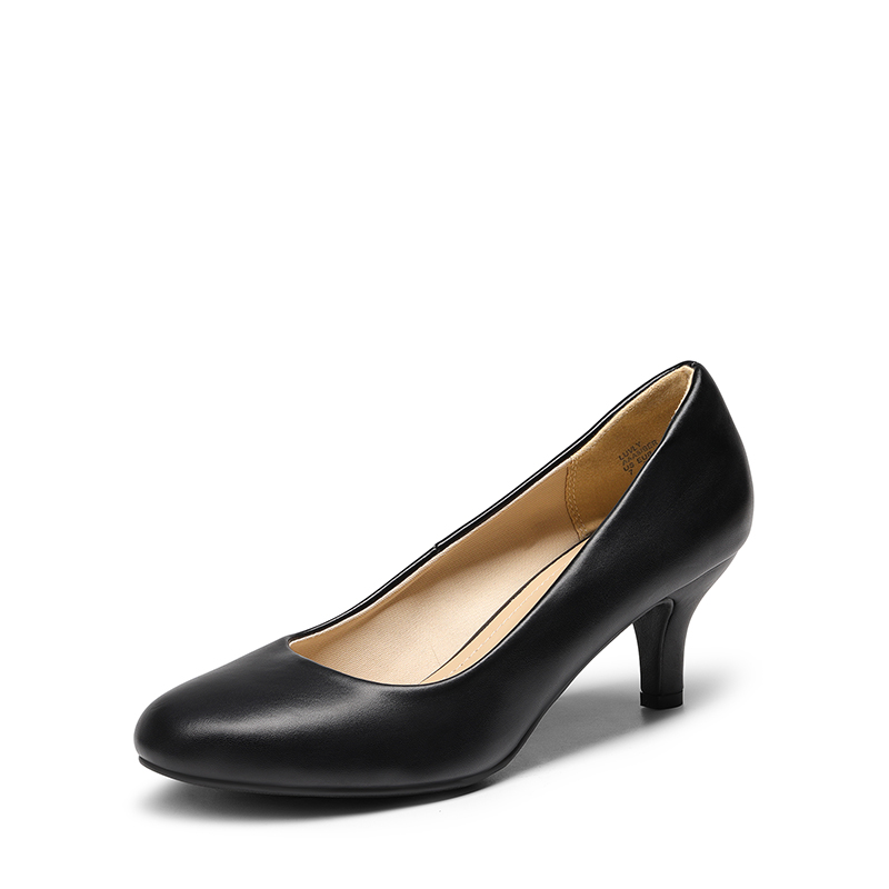 DREAM PAIRS Comfy Round Toe Low Heel Pumps