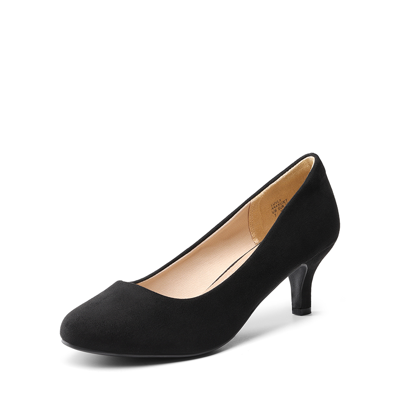 DREAM PAIRS Comfy Round Toe Low Heel Pumps