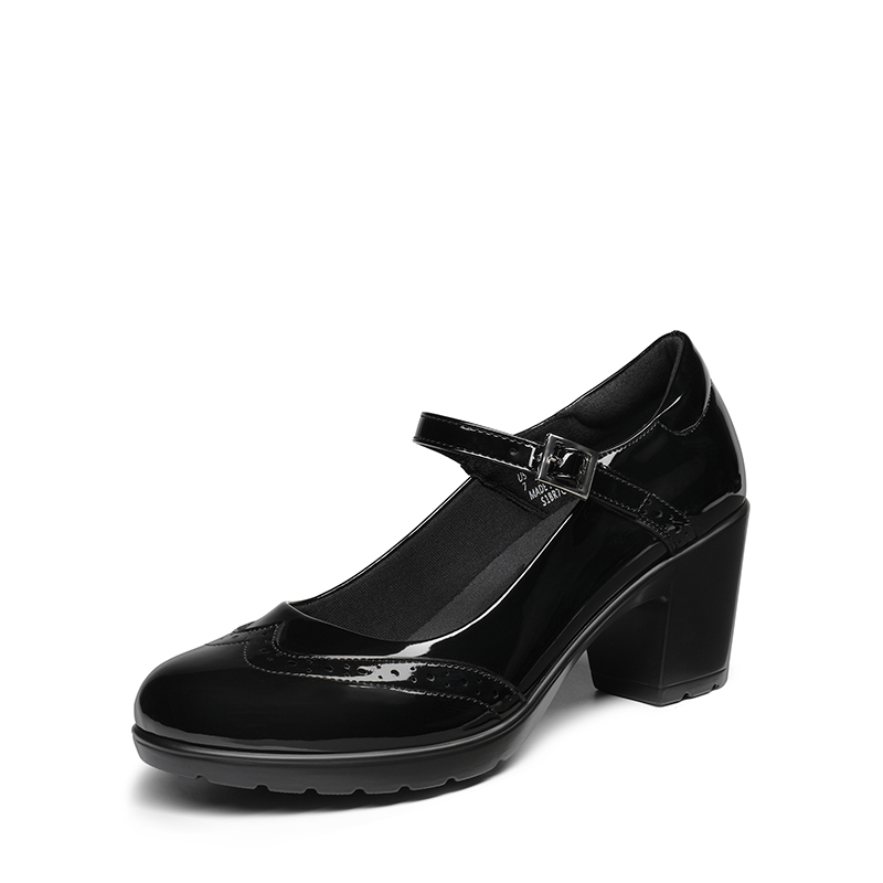DREAM PAIRS Ascenelle Mary Jane Chunky Heel Pumps     Morgan — view 1