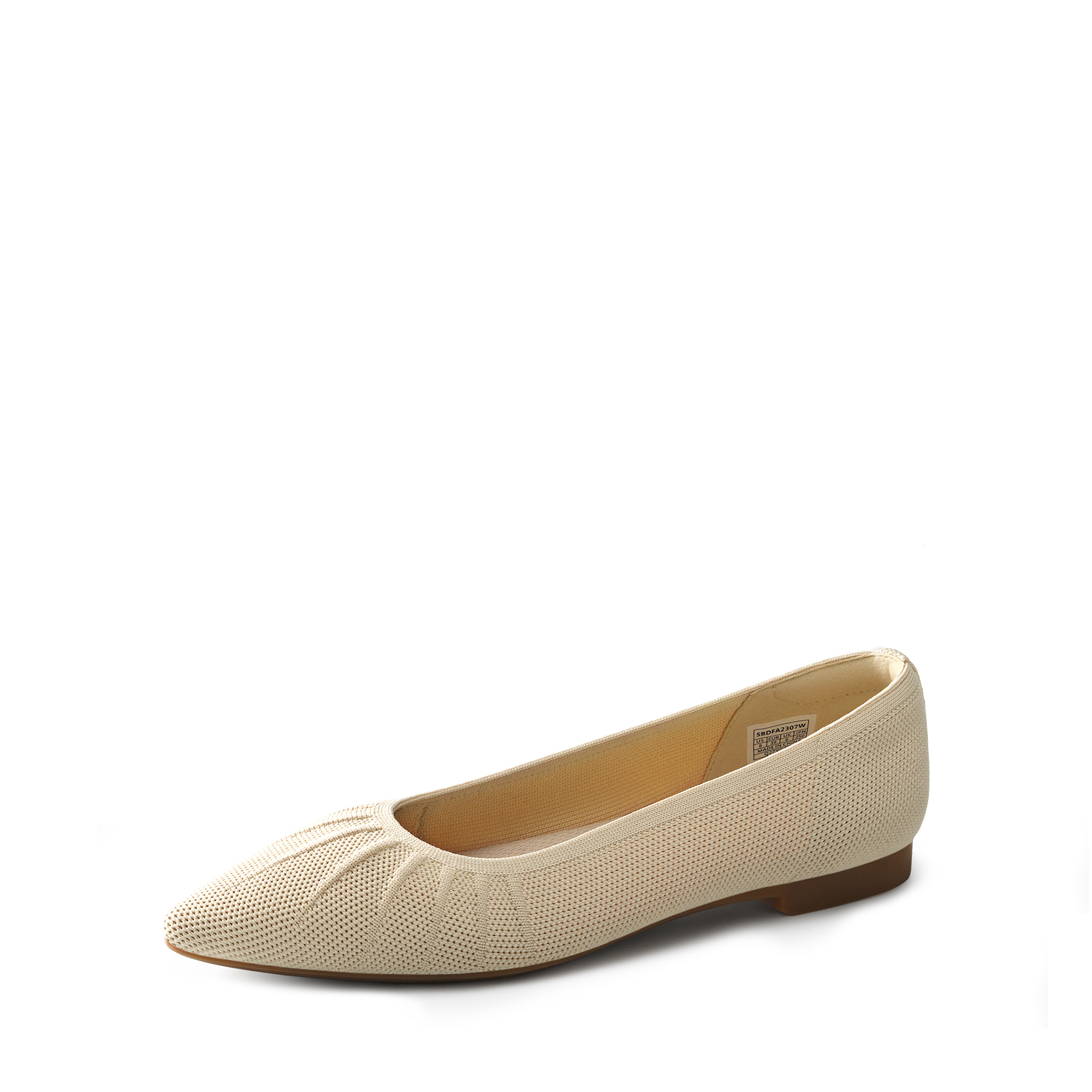 DREAM PAIRS Pointed Toe Arch Support Knit Flats