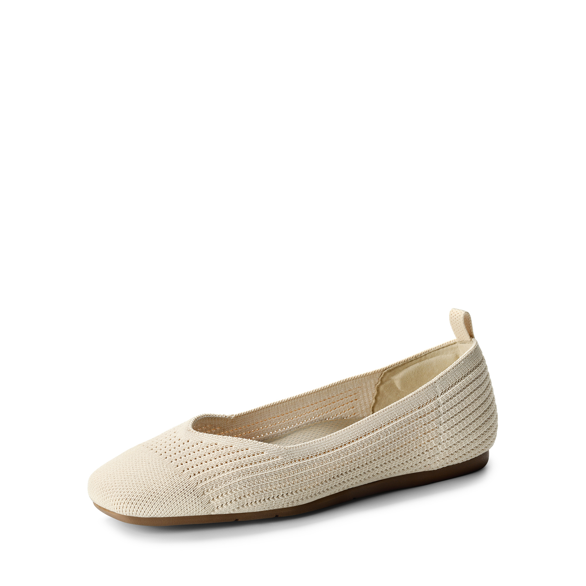 DREAM PAIRS Square Toe Sustainable Knit Flats