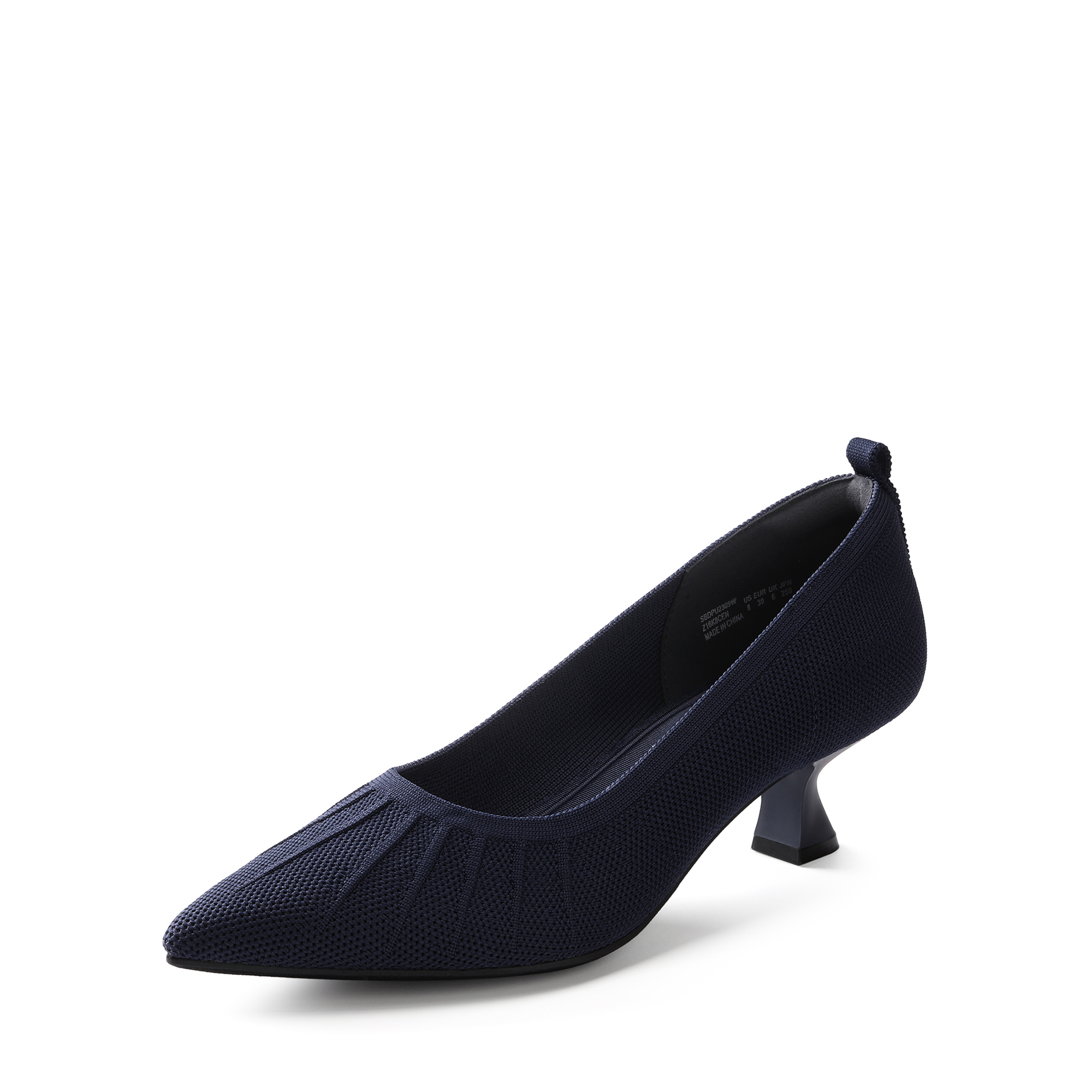 DREAM PAIRS Low Kitten Heel Knit Pumps