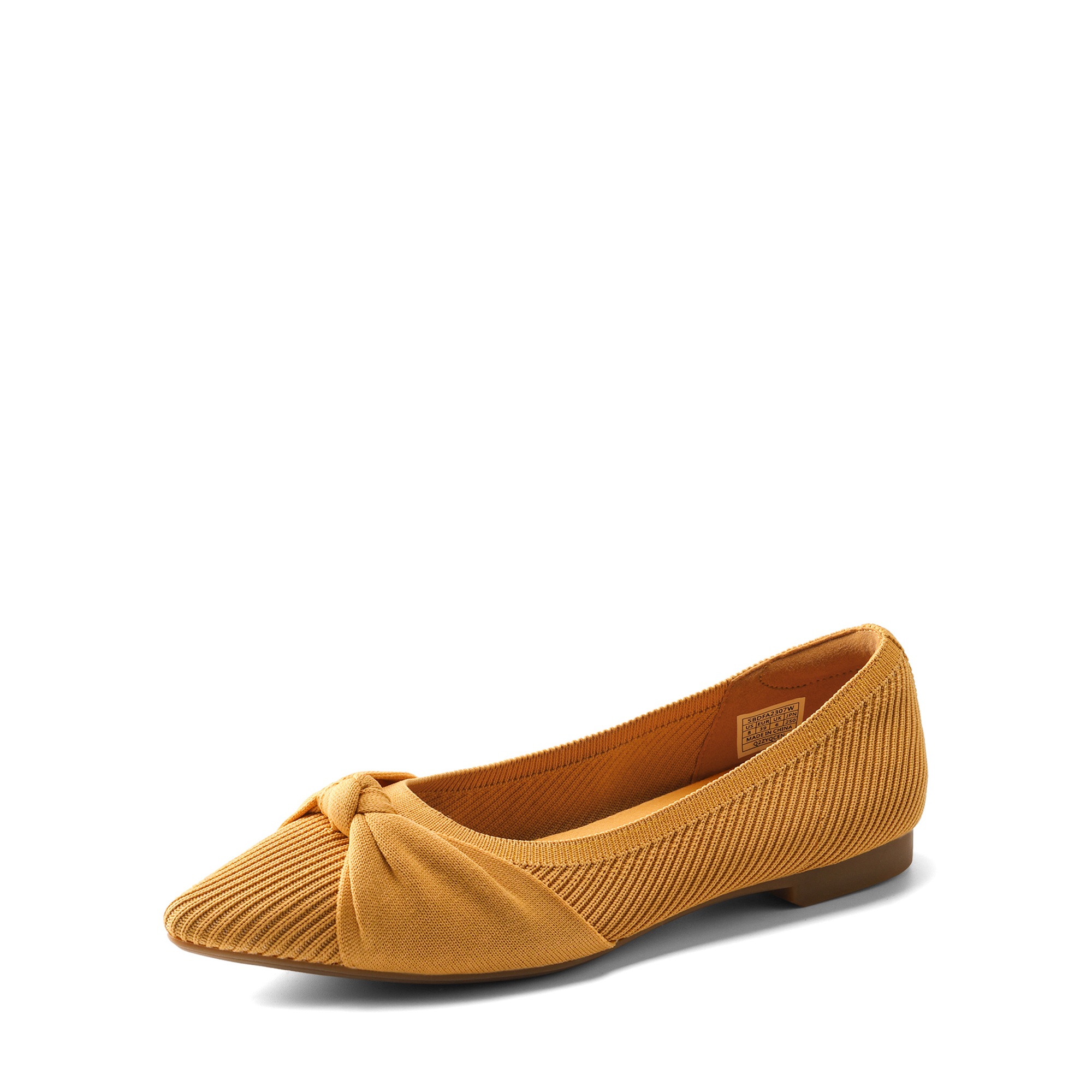DREAM PAIRS Elegant Lightweight Bow Knitted Flat Shoes