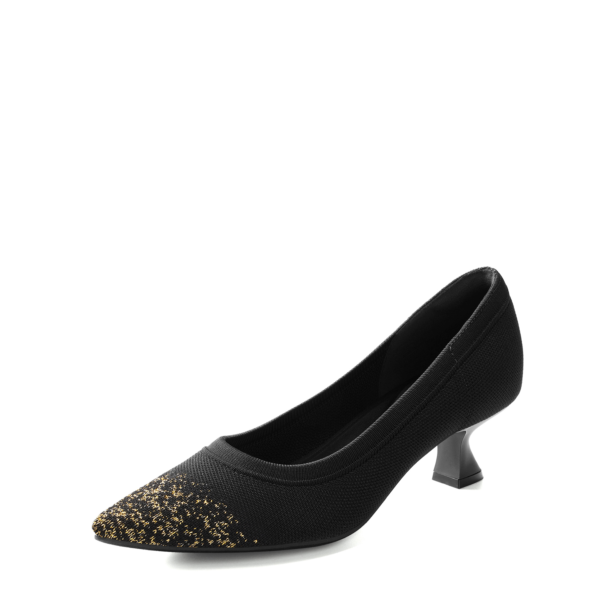 DREAM PAIRS Knitted Pointed Toe Kitten Heels