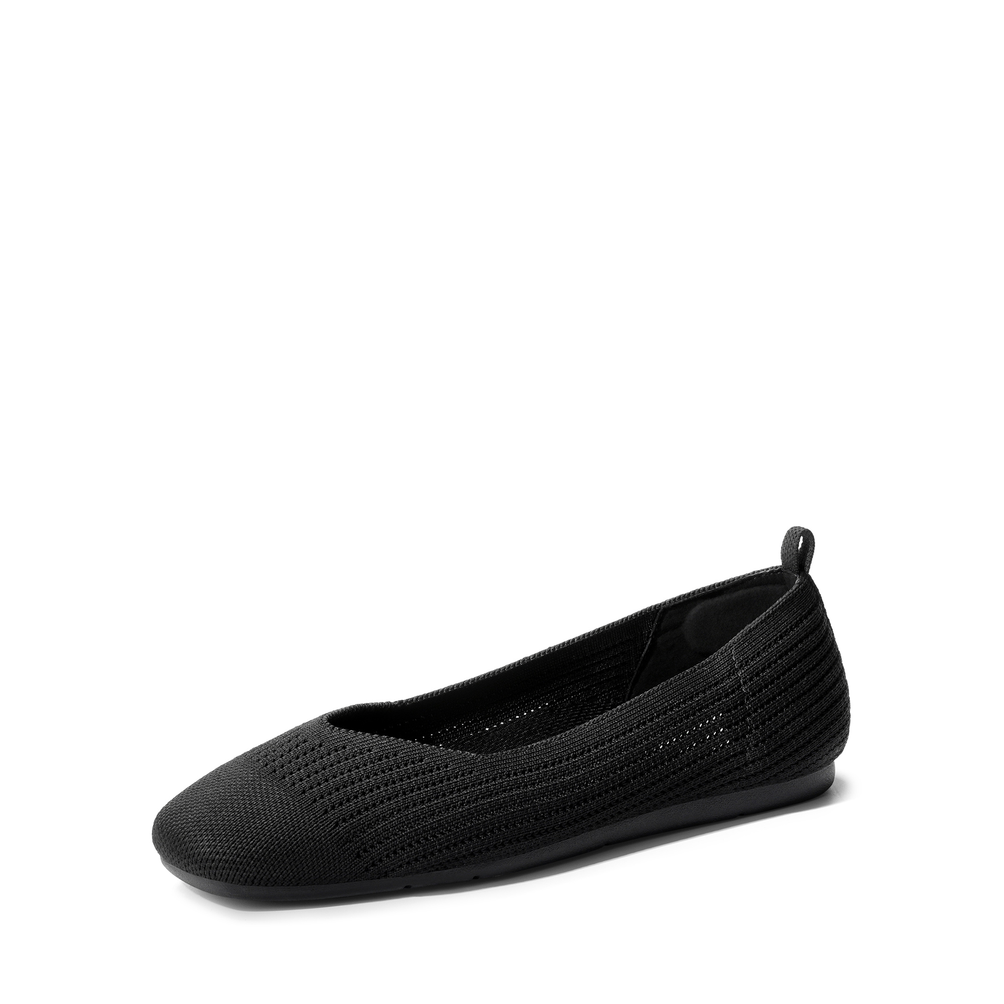 DREAM PAIRS Square Toe Sustainable Knit Flats — view 1