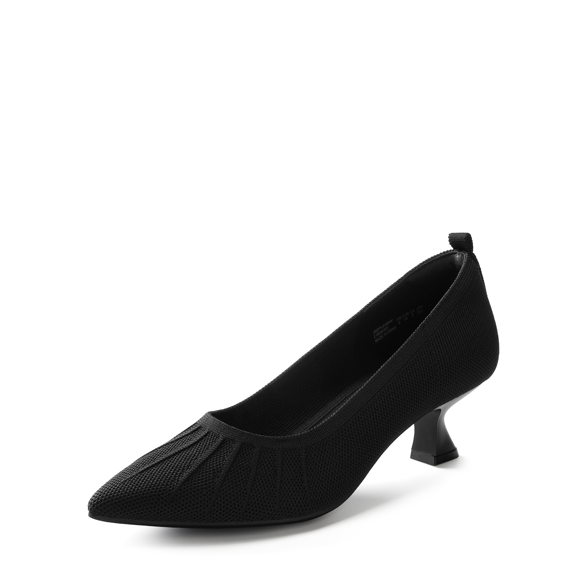 DREAM PAIRS Low Kitten Heel Knit Pumps — view 1