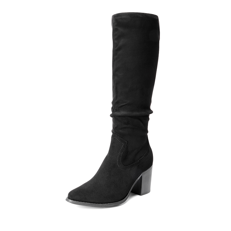 DREAM PAIRS  Suede Snip Toe Knee High Riding Boots — view 1