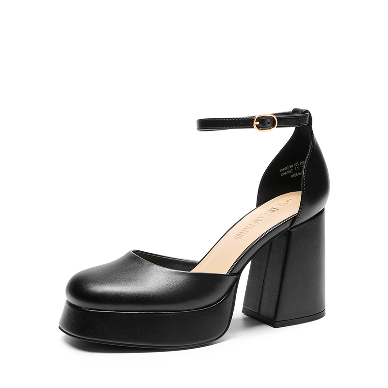 DREAM PAIRS Platform Ankle Strap Chunky Pumps — view 1
