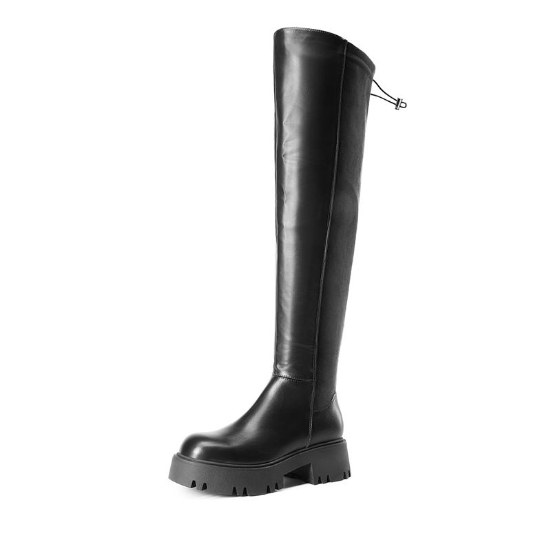 DREAM PAIRS Lug Sole Over The Knee Boots — view 2