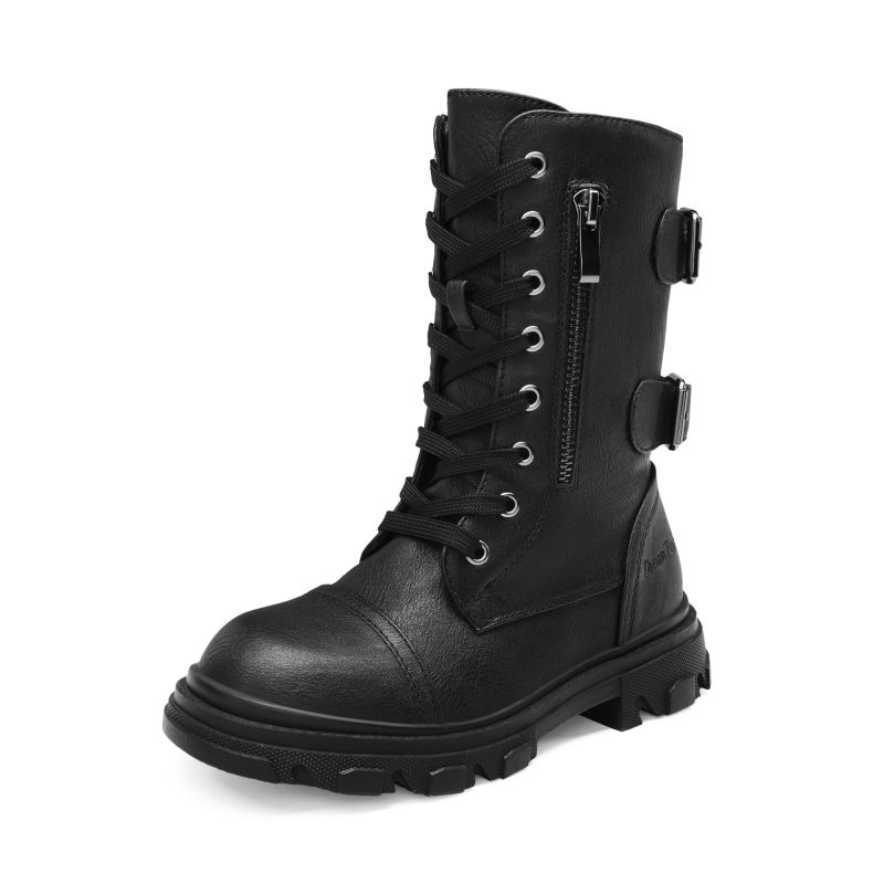 DREAM PAIRS Girls Vegan Leather Combat Ankle Boots — view 1