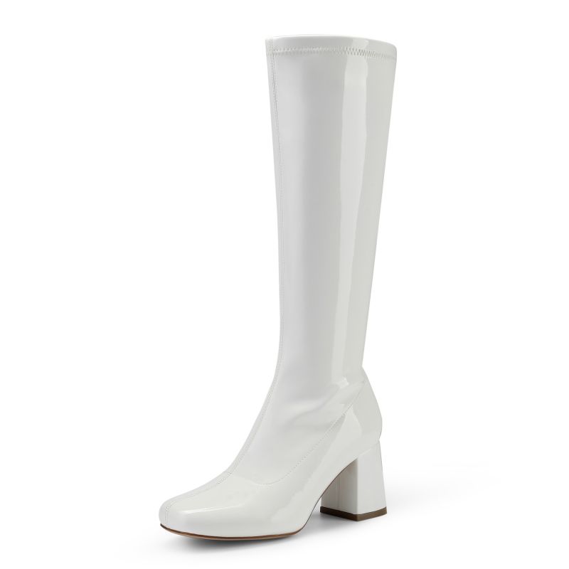 DREAM PAIRS Dreamy Desire Square Toe Chunky Knee High Gogo Boots — view 1