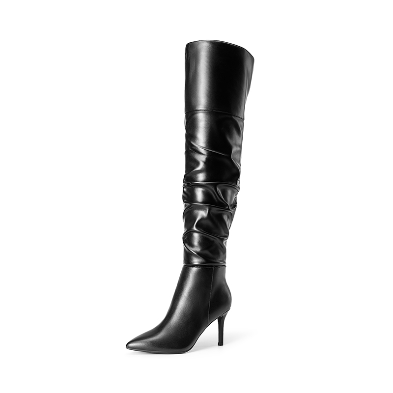 DREAM PAIRS Pointed Toe Stiletto Over The Knee Boots