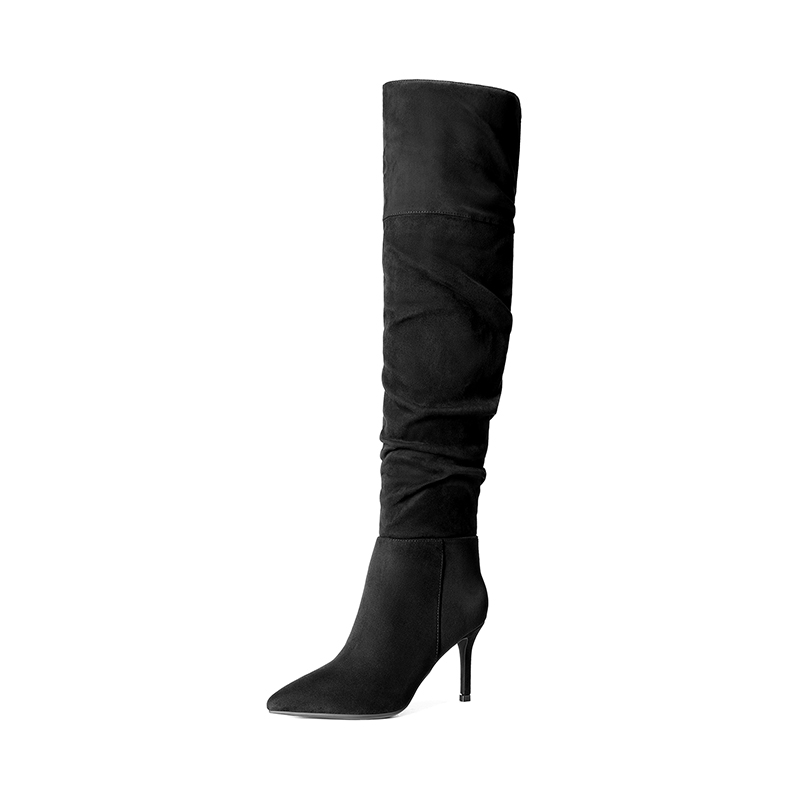 DREAM PAIRS Pointed Toe Stiletto Over The Knee Boots — view 1