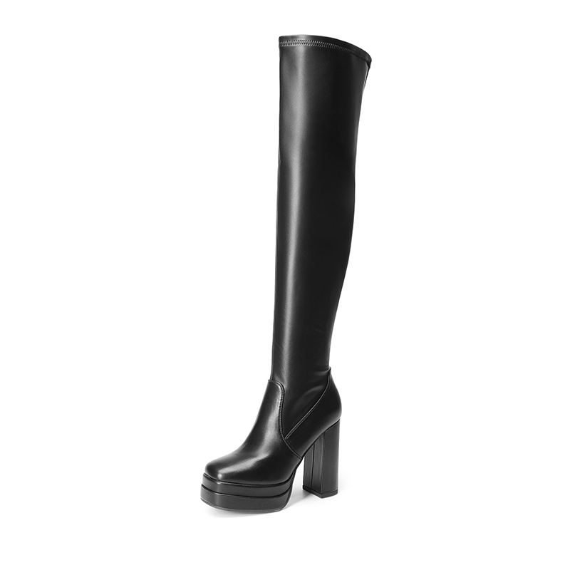 DREAM PAIRS Chunky Platform Gogo Boots — view 1