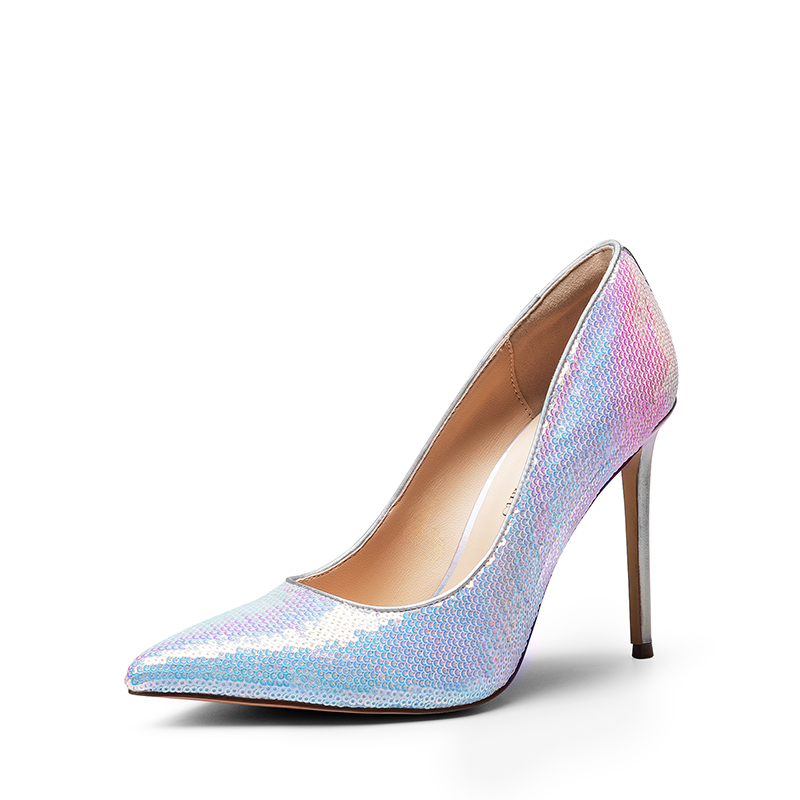DREAM PAIRS Sparkly Stiletto Sequin Pumps — view 1