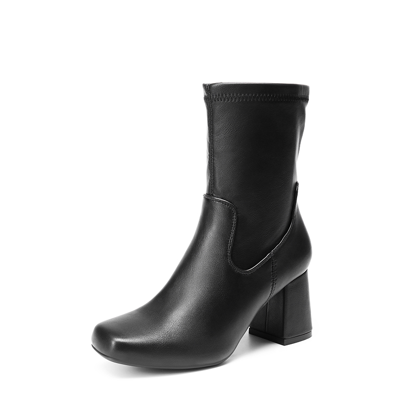 DREAM PAIRS Mid Calf Square Toe Gogo Boots — view 1