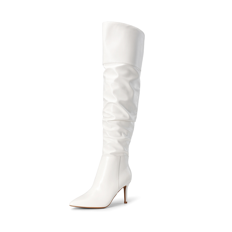 DREAM PAIRS Pointed Toe Stiletto Over The Knee Boots — view 2