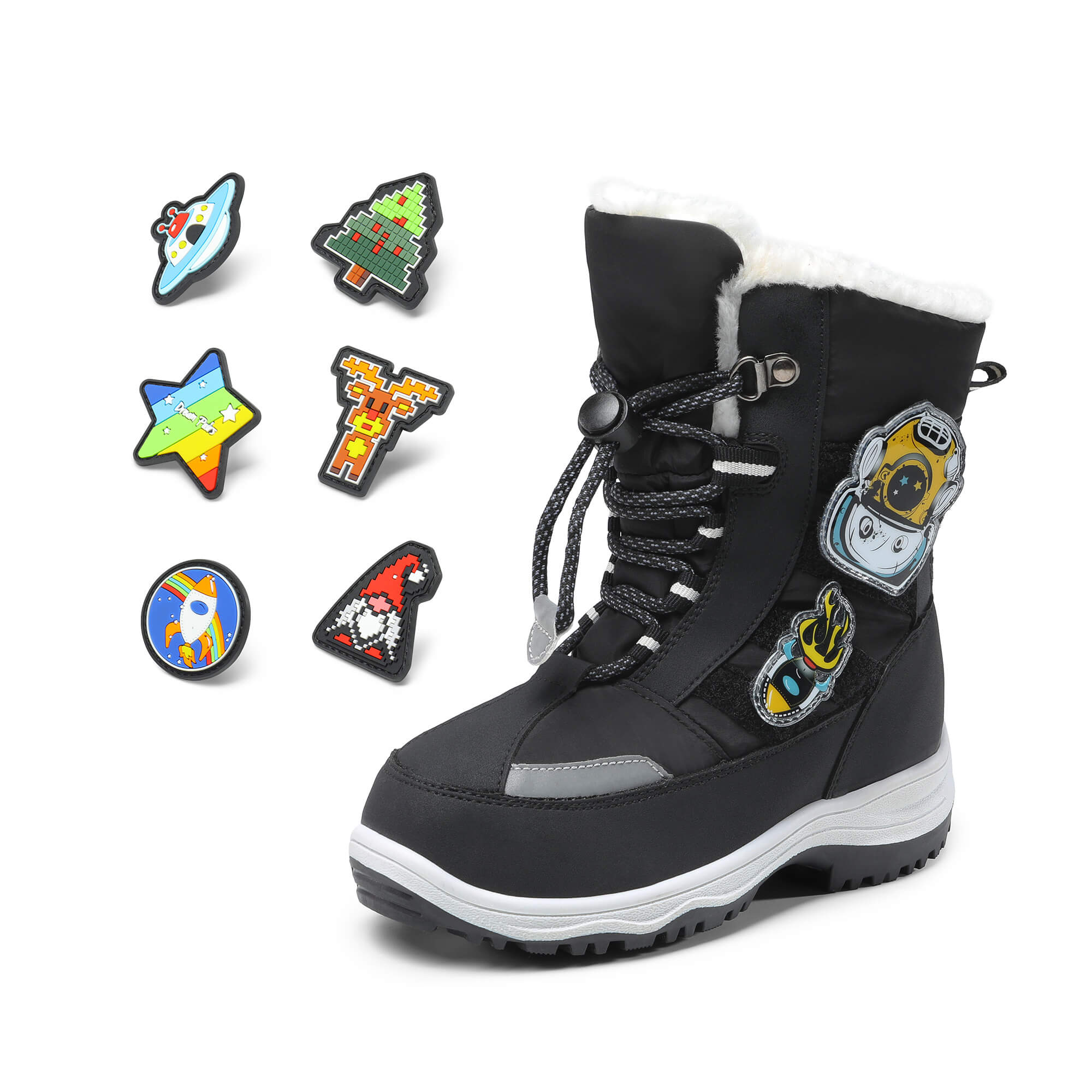 DREAM PAIRS Kids Interchangeable Non Slip Snow Boots