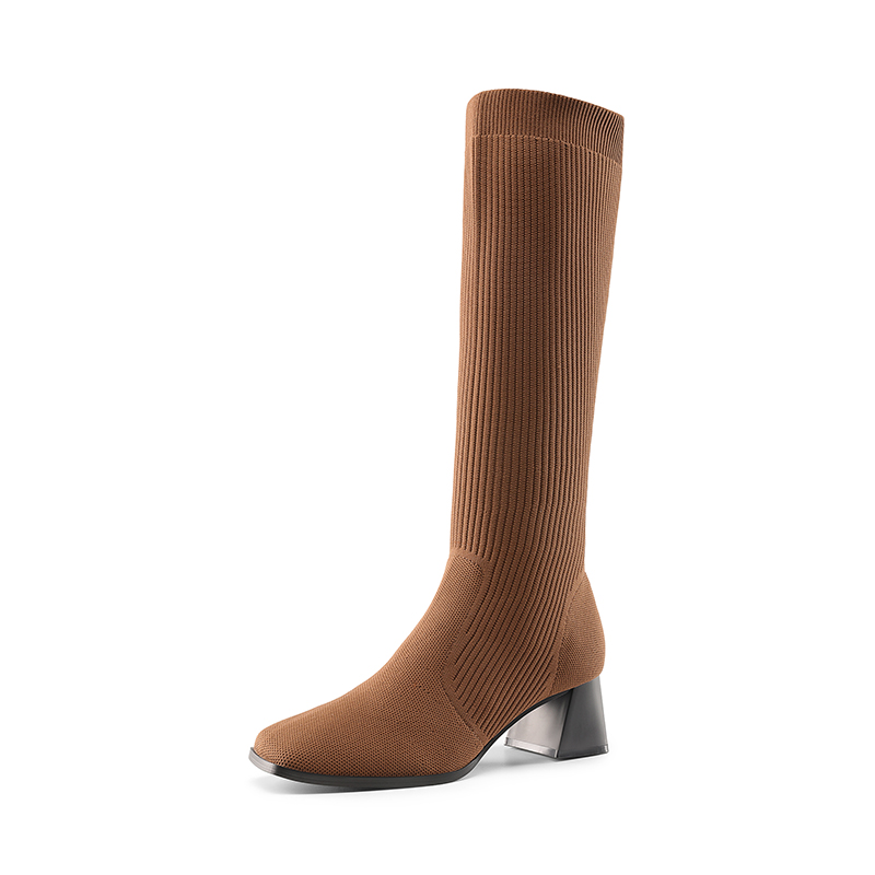 DREAM PAIRS Water Resistant Block Heel Knee High Boots — view 1