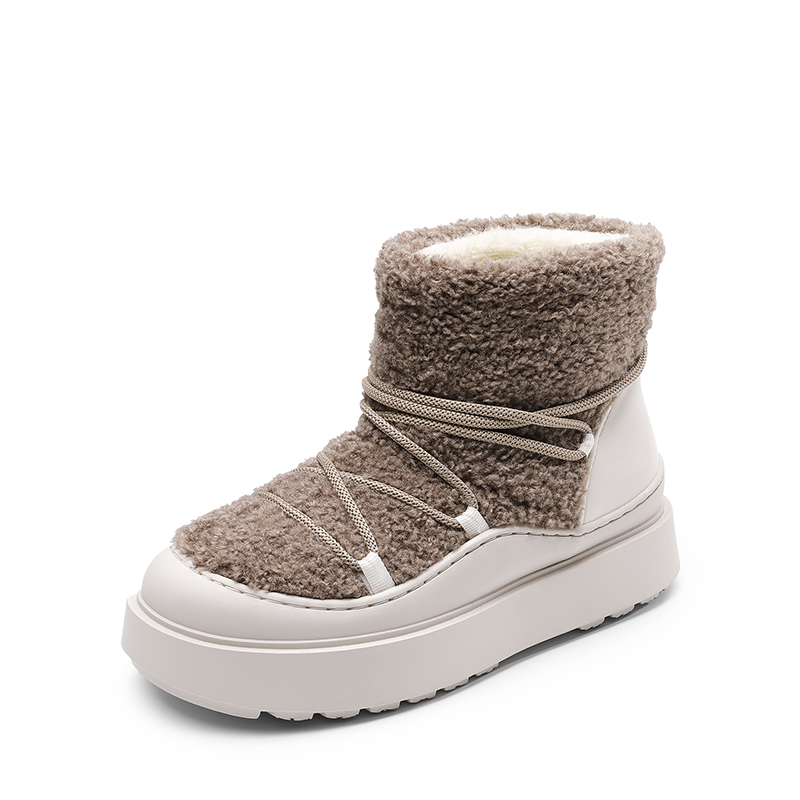 DREAM PAIRS Outdoor Faux Fur Snow boots