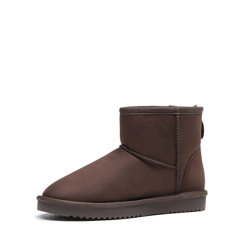 DREAM PAIRS  FuzzyClassic I Low Boot  Faux Fur Lined Suede Snow Boots