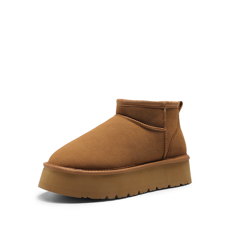 DREAM PAIRS Faux Fur Lined Slip On Snow Boots — view 1
