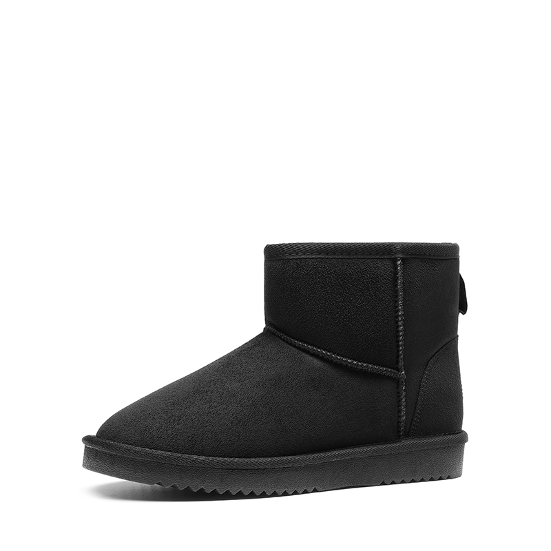 DREAM PAIRS  FuzzyClassic I Low Boot  Faux Fur Lined Suede Snow Boots — view 1