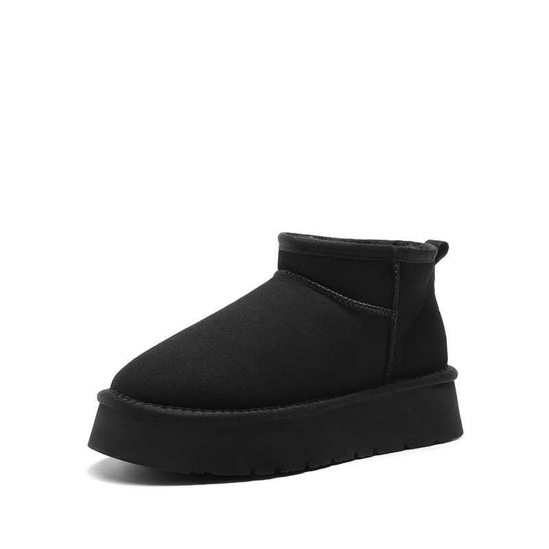 DREAM PAIRS Faux Fur Lined Slip On Snow Boots