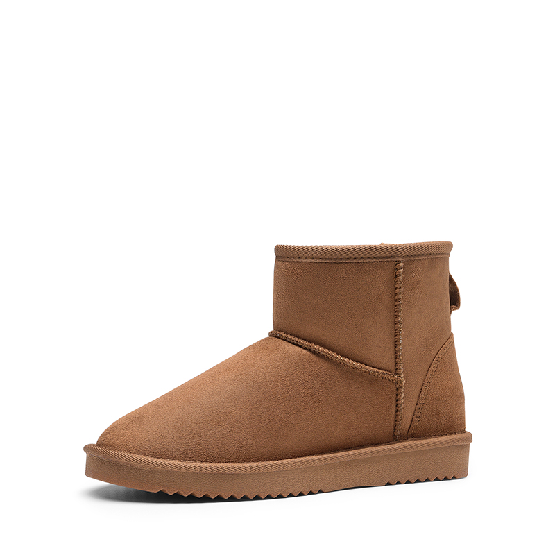 DREAM PAIRS FuzzyClassic I Low Boot Faux Fur Lined Suede Snow Boots