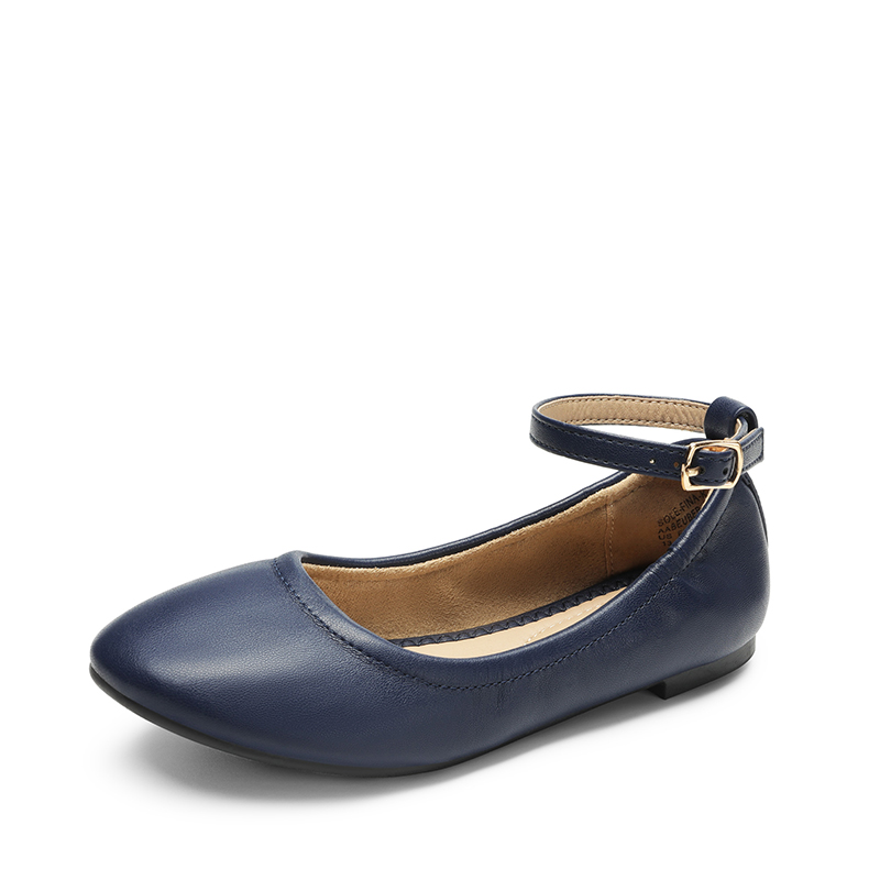 DREAM PAIRS Girls Ankle Strap Ballerina Flat Shoes — view 1