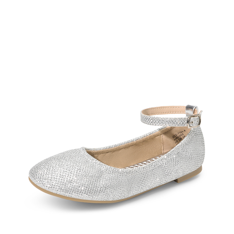 DREAM PAIRS Girls Ankle Strap Ballerina Flat Shoes