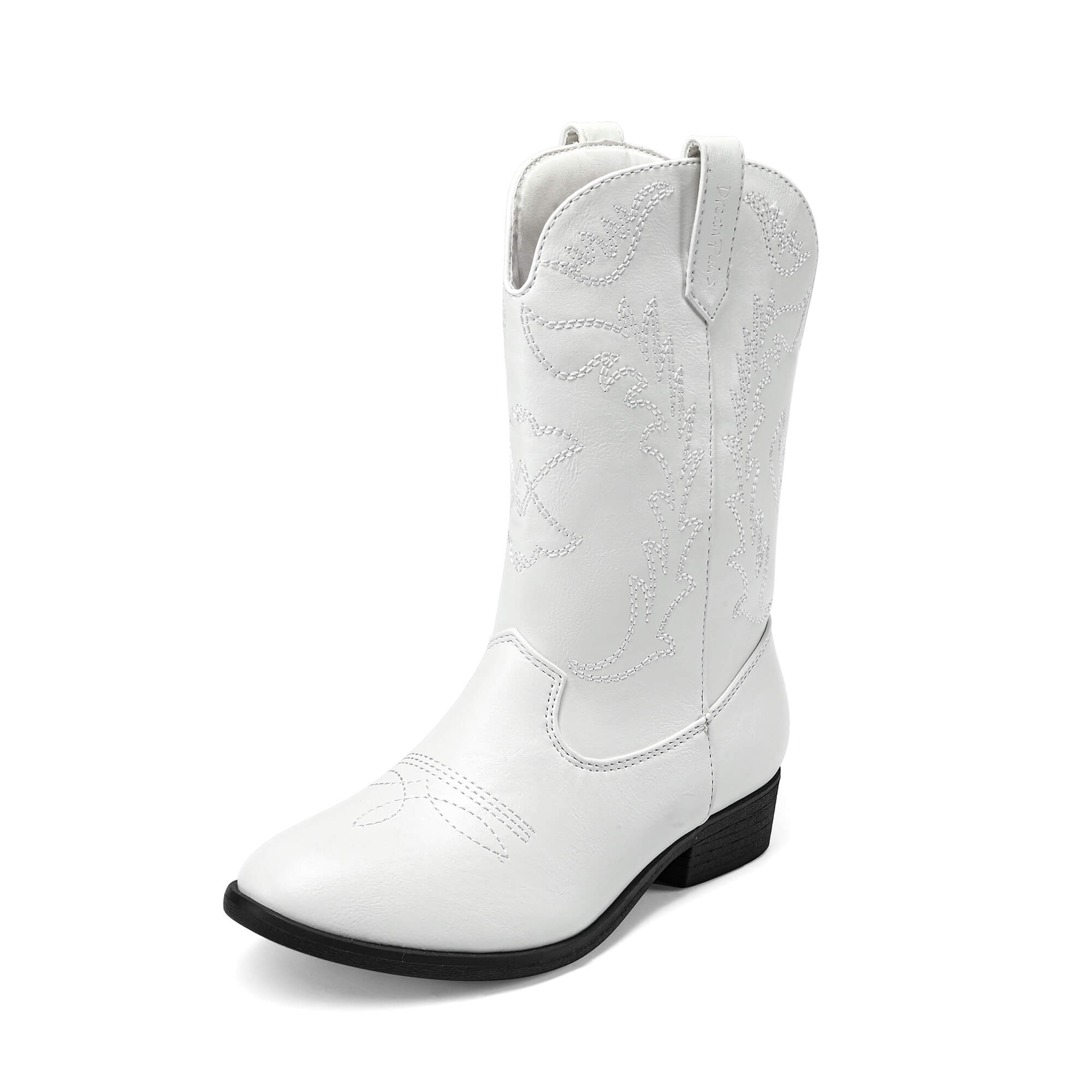 DREAM PAIRS Mid Calf Kids Cowboy Riding Boots