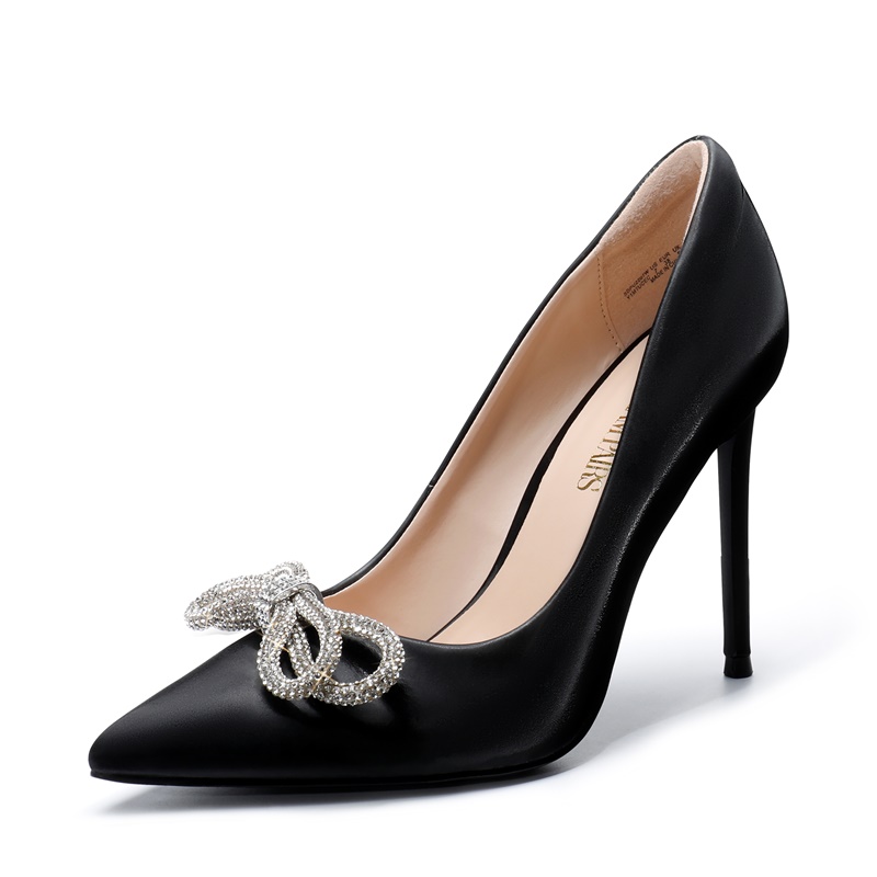 DREAM PAIRS Rhinestone Bows Stiletto Pumps — view 1