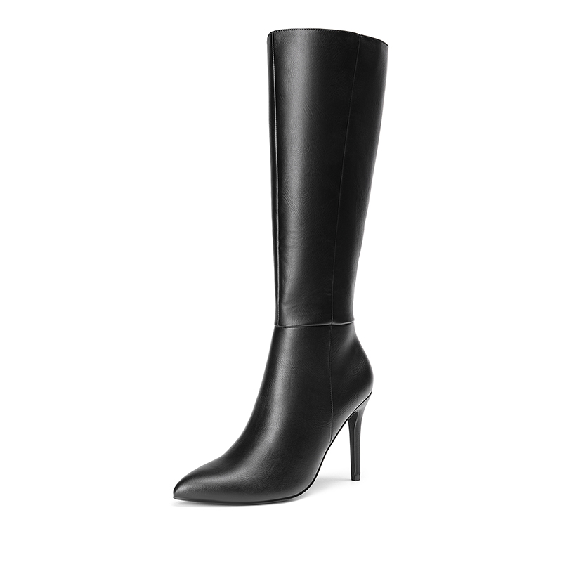 DREAM PAIRS Pointed Toe Stiletto High Heel Knee High Boots — view 1